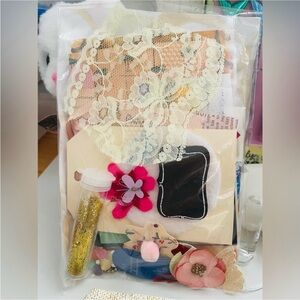 Mystery craft supplies pack. Colorful Craft Kit with Stickers and Decorations